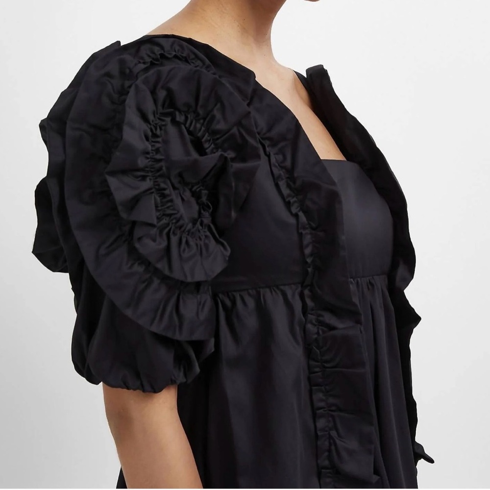 FARM Rio Black Puff Sleeve Mini Dress - Picture 2 of 4